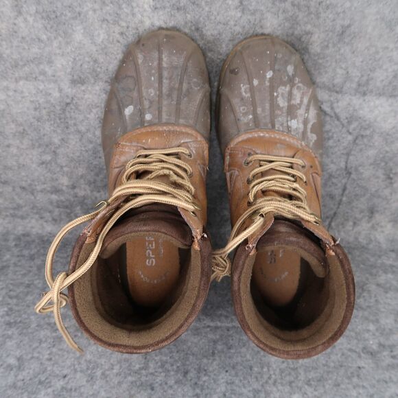 Sperry Shoes Mens 8 Boots Duck Outdoor Leather Waterproof Brewster Lace Up Brown main image 9